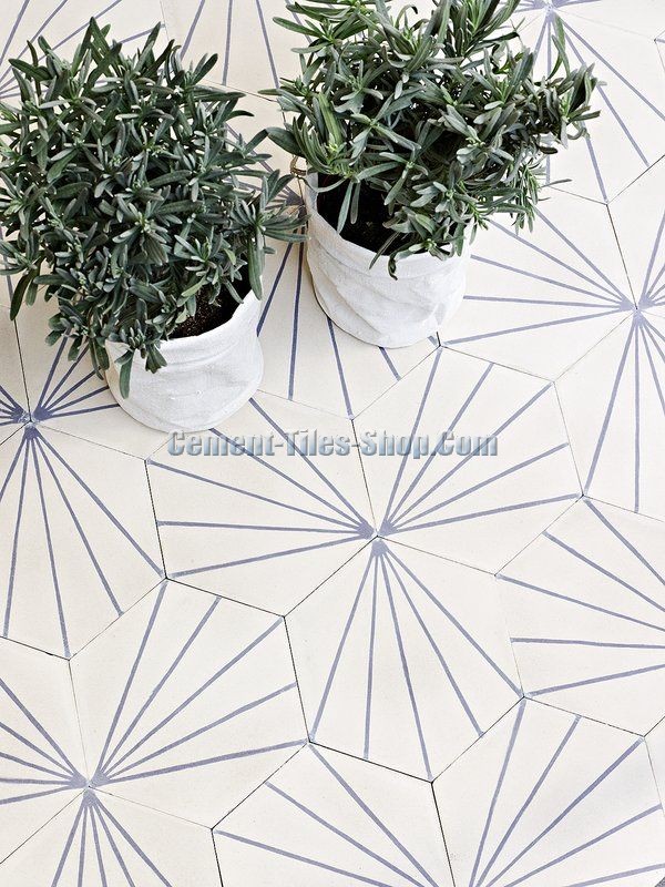 Hexagonal cement tile